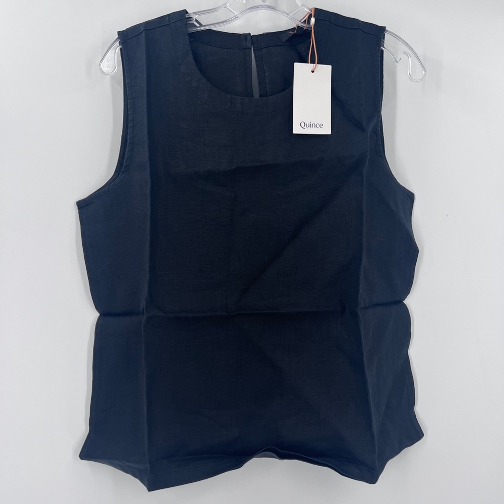 Quince 100% European Linen Tank new medium - Picture 3 of 8